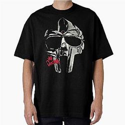 MF DOOM Halftone Illustration Oversized T-Shirt