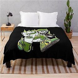 MF Doom Mask Raised Arms Pose Throw Blanket