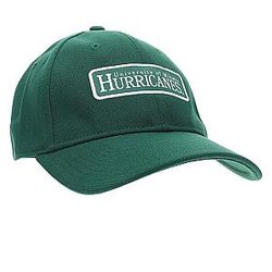 Mens Miami Hurricanes Slouch Stretch Cap Green