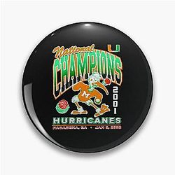 Official Miami Hurricanes 2001 National Champions Pin