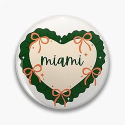 University of Miami Hurricanes Coquette Bow (Miami Version) Pin