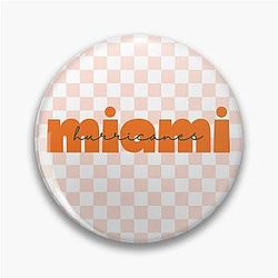 University of Miami Hurricanes Text Pin