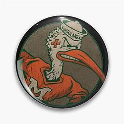 Miami Hurricanes Retro Design Pin