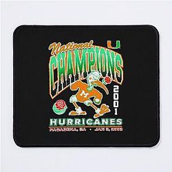 Official Miami Hurricanes 2001 National Champion Mouse Pad
