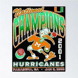 Miami Hurricanes 2001 National Champions Poster