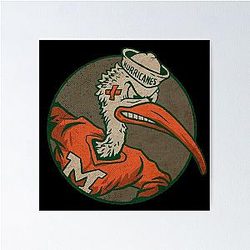 Miami Hurricanes Retro Design Poster