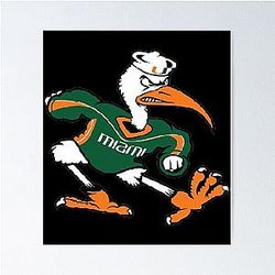 Miami Hurricanes Sticker Poster