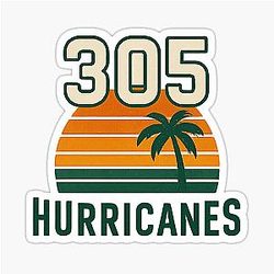 305 Miami Hurricanes Sticker