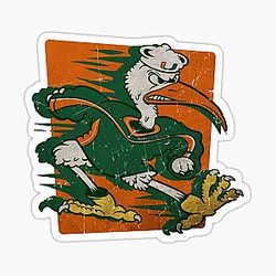 Miami Hurricanes Retro Design Sticker