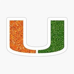 Glitter Miami Hurricanes Sticker