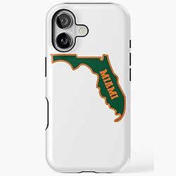 University of Miami Hurricanes State Outline Sticker Tough Case