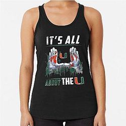 Miami Hurricanes About U Apparel Racerback Tank Top