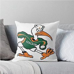 Miami Hurricanes Throw Pillow