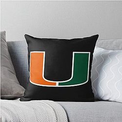 Miami Hurricanes Throw Pillow