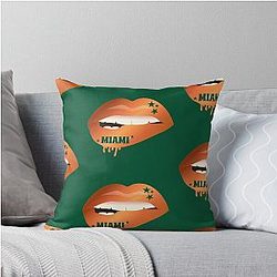 University of Miami Hurricane Throw Pillow