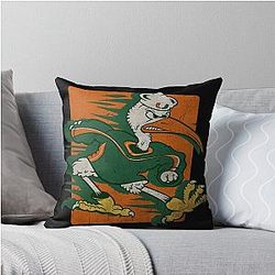 Miami Hurricanes Throw Pillow