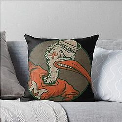 Miami Hurricanes Throw Pillow