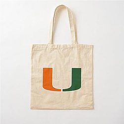 Miami Hurricanes logo Cotton Tote Bag