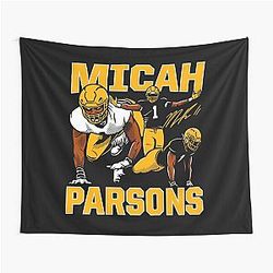 Micah Parsons Green Bay Packers Football Tapestry