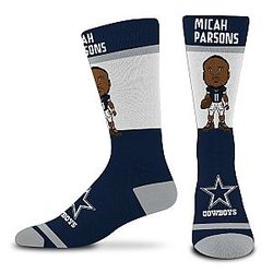 FBF - Dallas Cowboys NFL Player Footwear For Men and Women Game Day Apparel Dress Socks - Micah Parsons