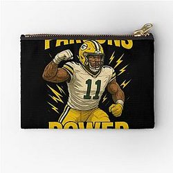 Micah Parsons Green Bay Cartoon Packers Defense Sportswear Zipper Pouch