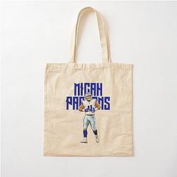 Micah Parsons Keep Hungry to Score Bold Cotton Tote Bag