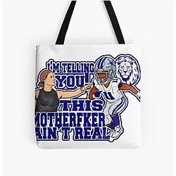 Micah Parsons is not Real All Over Print Tote Bag