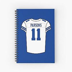 Micah Parsons Jersey Spiral Notebook