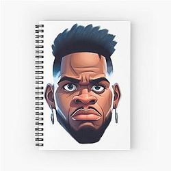 Caricature of Micah Parsons Notebook