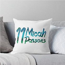 Micah Parsons Sticker Throw Pillow