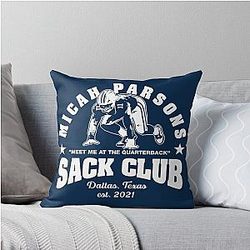 Micah Parsons Sack Club Throw Pillow