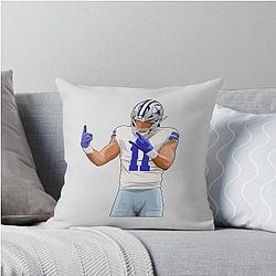 Micah Parsons Action Games Throw Pillow