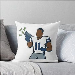 Dallas Cowboys Micah Parsons Making It Rain Throw Pillow