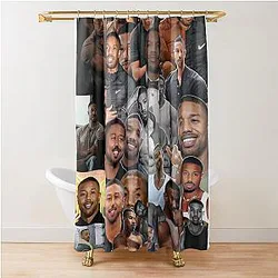Michael B Jordan Shower Curtain