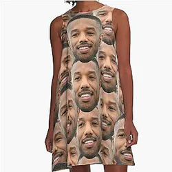 Michael Jordan Heads A-line Dress
