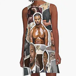 Michael Jordan Photo Collage A-Line Dress
