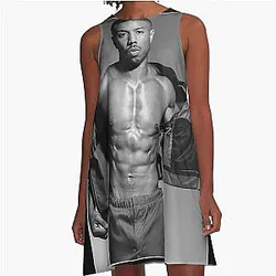 Michael B Jordan Fan Art & Essential T-Shirt A-Line Dress