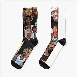Michael B. Jordan photo collage Socks