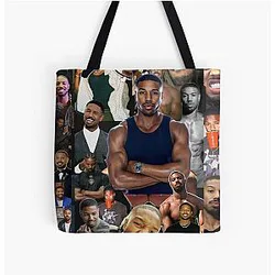 Michael B Jordan All Over Print Tote Bag
