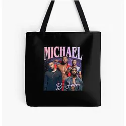 Michael B Jordan All Over Print Tote Bag