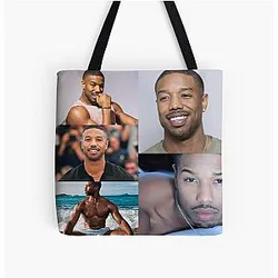 Michael B. Jordan College All Over Print Tote Bag