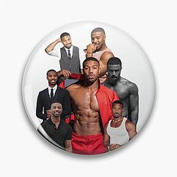 Michael B. Jordan Photo Collage Pin