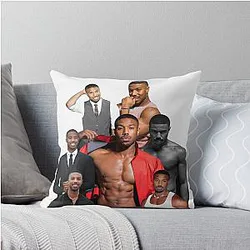 Michael B. Jordan Throw Pillow