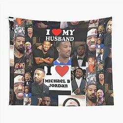 Michael B. Jordan collage Tapestry