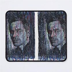 Michael Fassbender Hand Drawn Oil Ink Portrait Mouse Pad