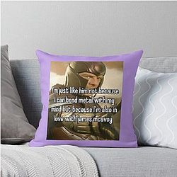 Michael Fassbender as Erik Lehnsherr Throw Pillow
