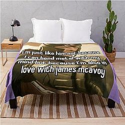 Michael Fassbender as Erik Lehnsherr Throw Blanket