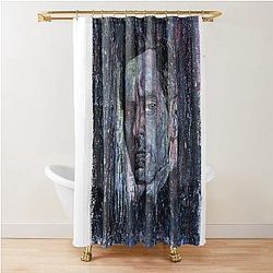 Michael Fassbender - Hand Drawn Oil Portrait Shower Curtain