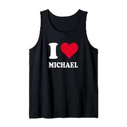 Red Heart I Love Michael Tank Top