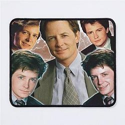 Michael J. Fox College Retro 80s Actor Nostalgia Mouse Pad